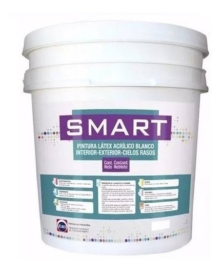 3,6l Pintura Elbex Smart Interior Exterior Cielos Antihongos