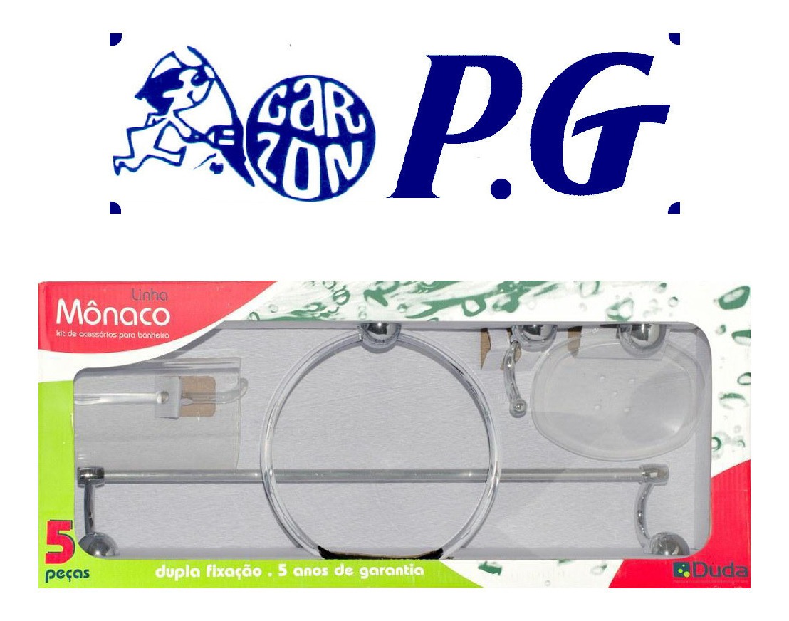 Accesorios Para Baño Monaco 5pc Cromado Super Cristal Pg