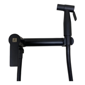 Monocomando Ducha Higiénica Bidet 15cm Negro Mate Rimontti