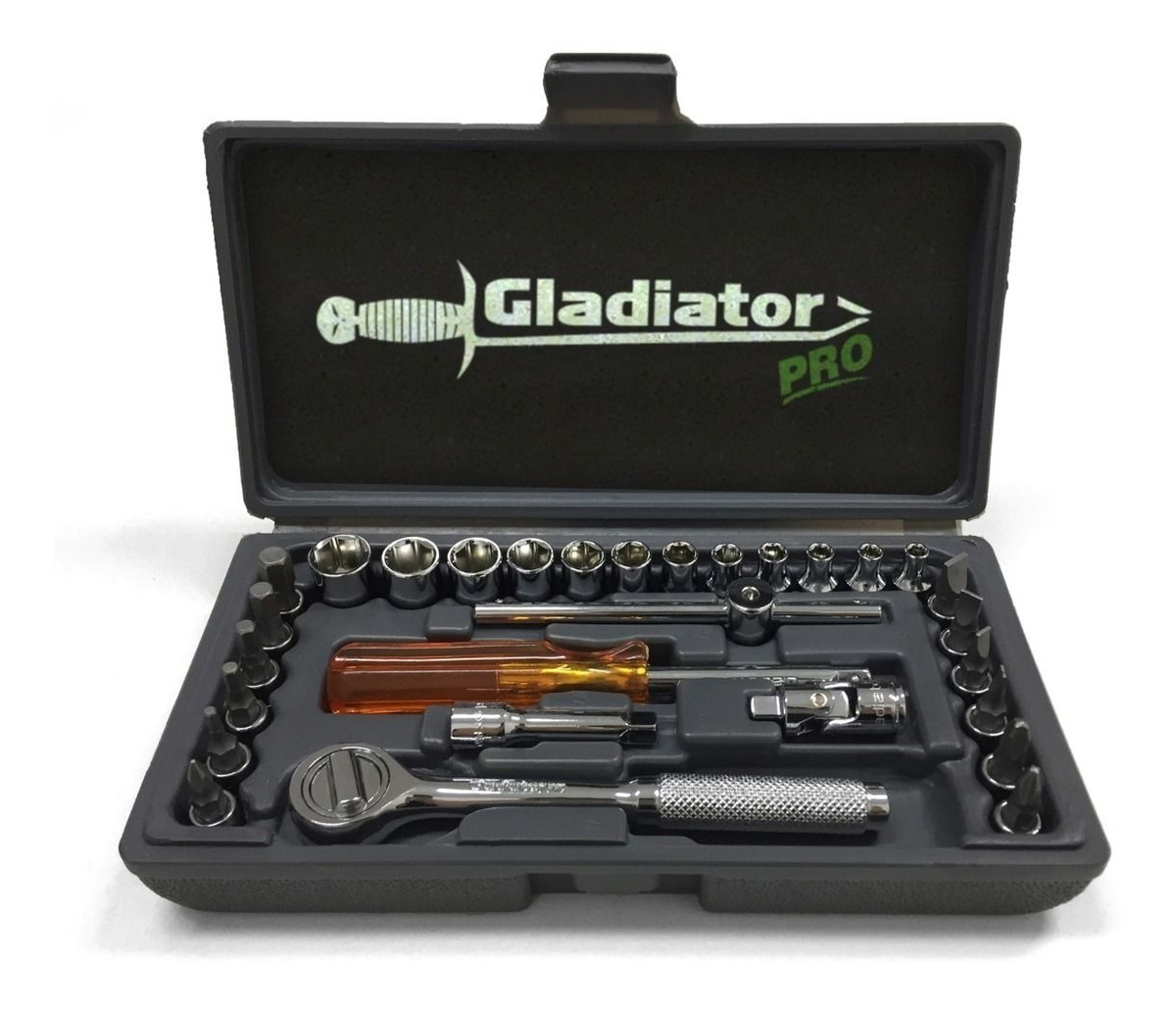 Juego 29 Piezas De Dados Tubo 1/4 Gladiator Pro Jt8291/4