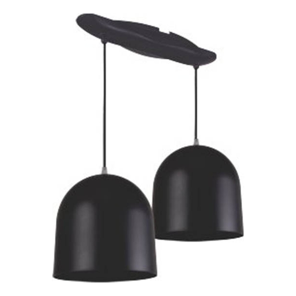 Colgante De Luz E27 Pantalla Plastica Beta Oval Negra Beta