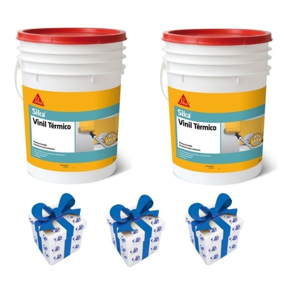 20l + 20l Pintura Sika Sikavinil Termico Int Lavable +regalo