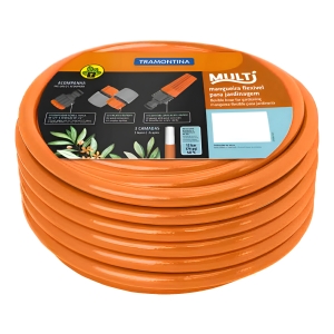Manguera Para Jardín 20m 1/2'' C/ Acoples Naranja Tramontina
