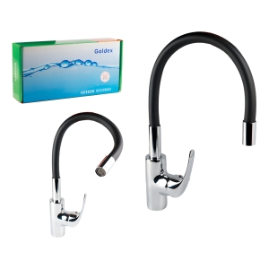 Monocomando Cocina De Mesada Cartucho 35mm Flexible Goldex