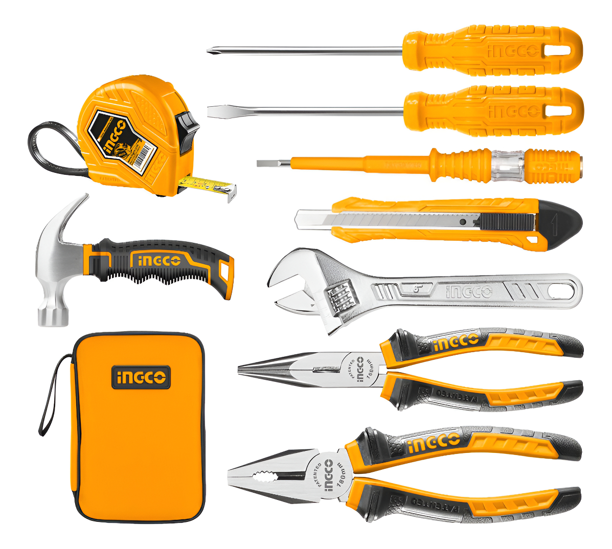 Set 9 Herramientas De Mano C Estuche Ingco Hkth10809 Pg