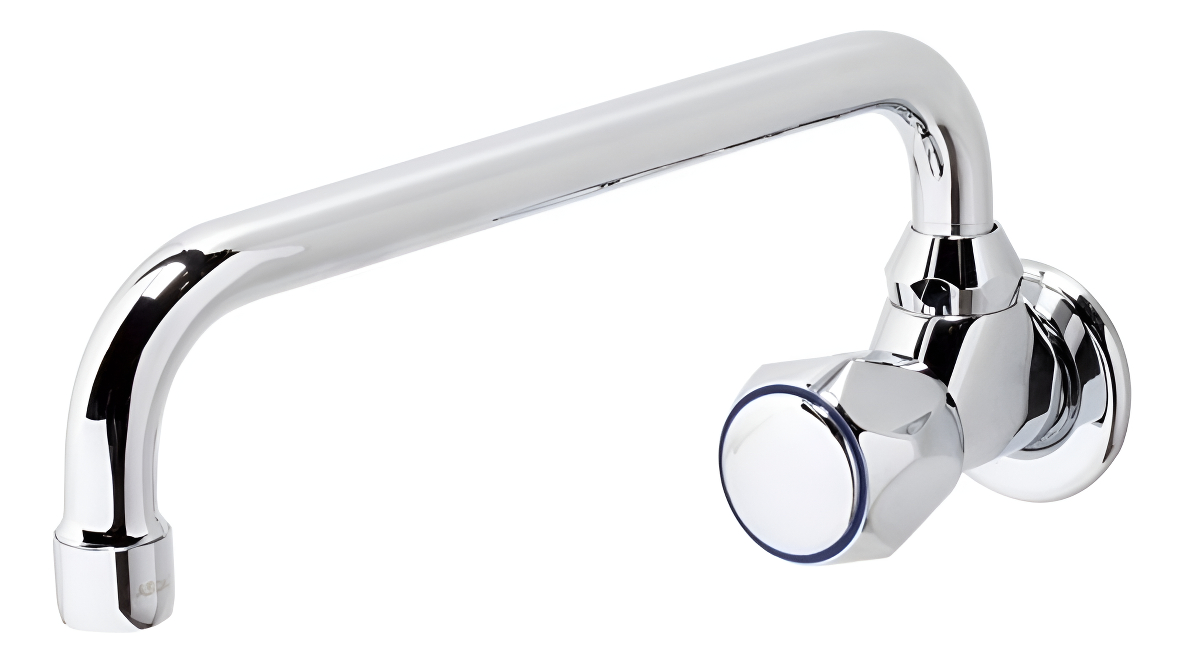 Canilla O Grifo Para Pared Pico Bajo Volante Redondo