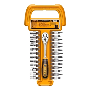 Set 27pcs Crique + Dados Y Puntas Ingco Hkts14271 P G