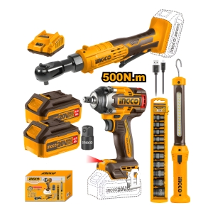 Combo Llave De Impacto 500nm 20v A Bateria + Llave Crique 20
