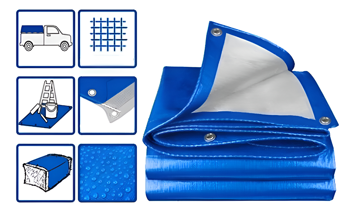 Lona 3x4mt Azul 110gr/mt2 Wadfow Wtq1834 P G