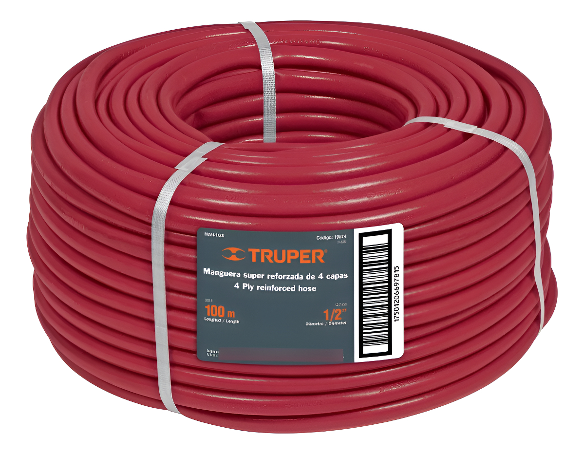Manguera Riego De 1/2 4 Capas Anti-torcedura Truper 30mt