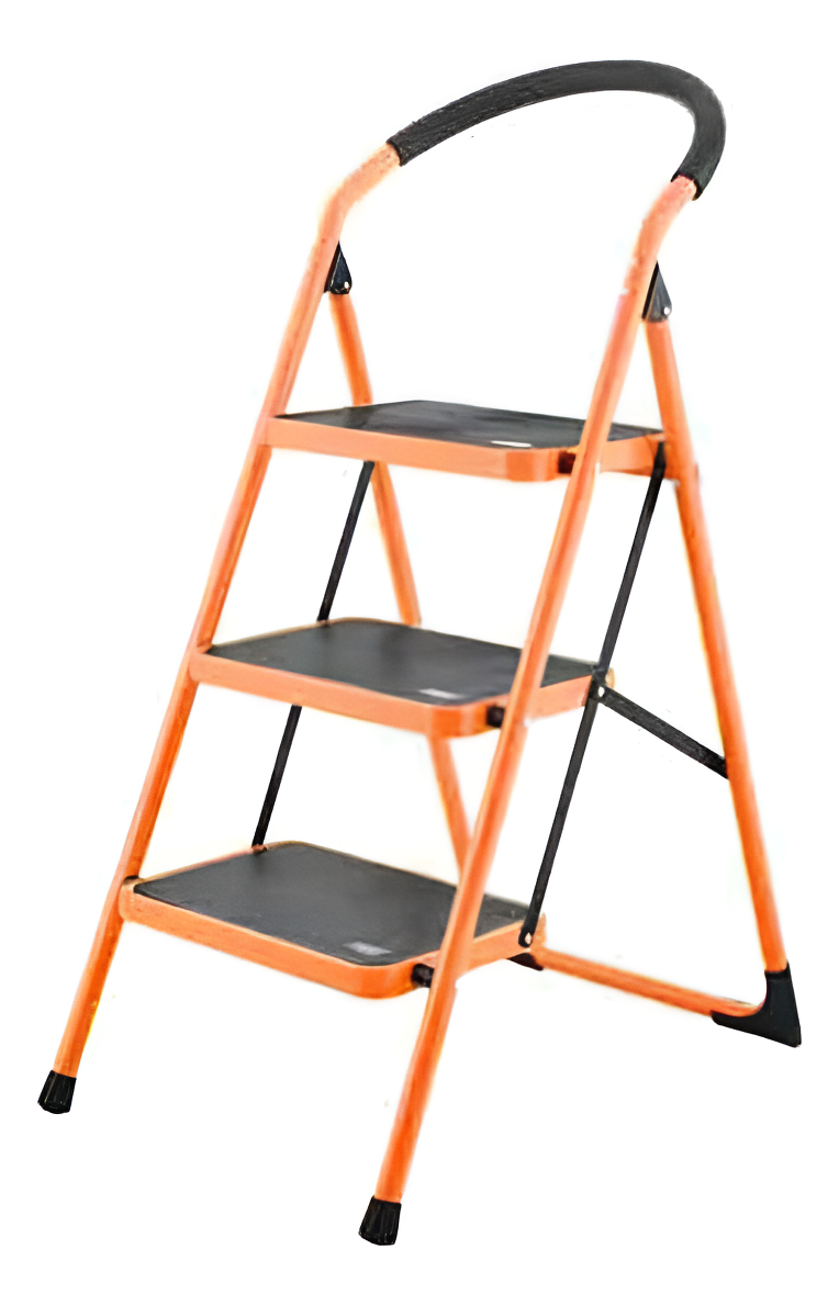 Escalera De Metal 3 Escalones Anchos Wokin 150kg Pg