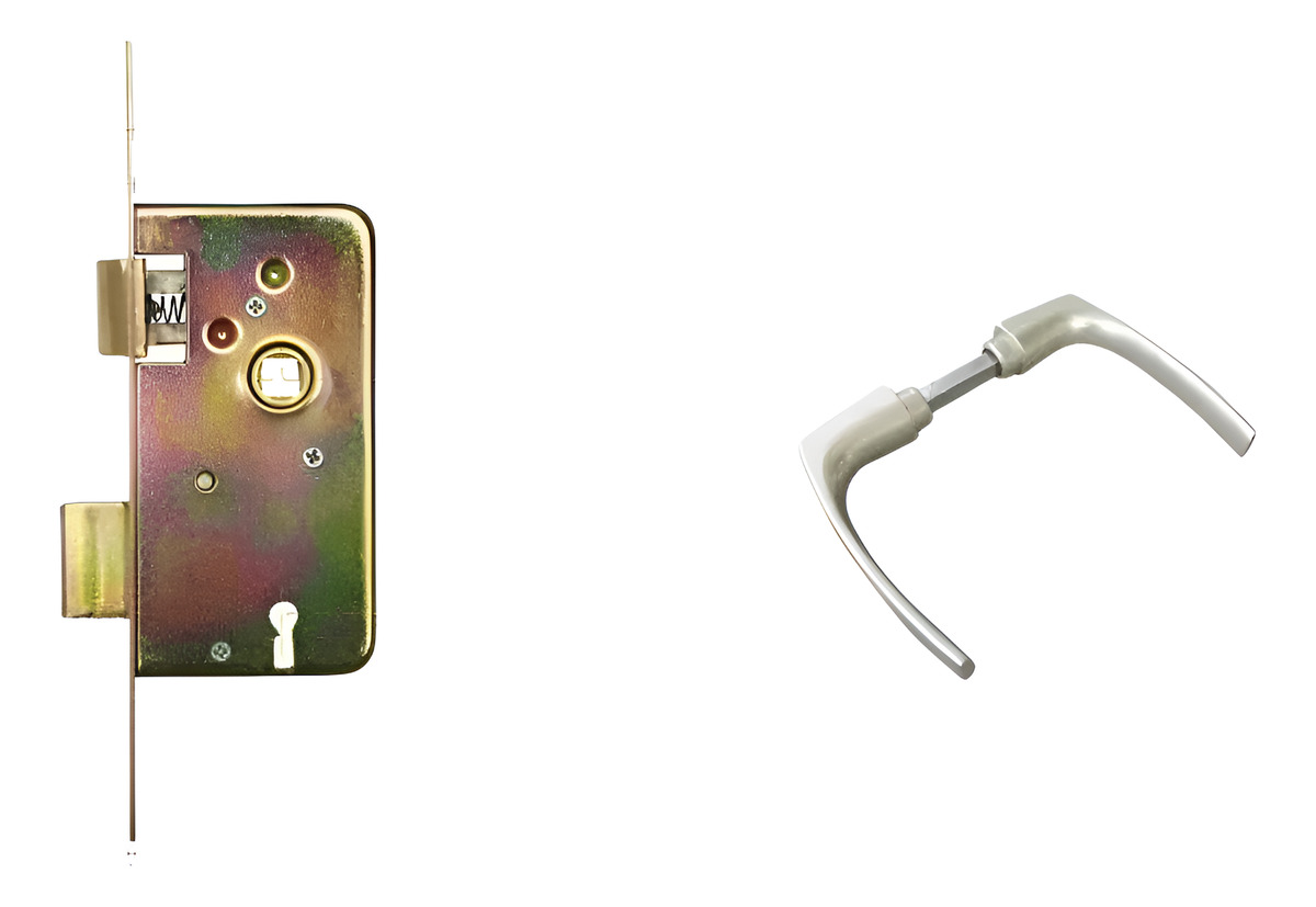 Cerradura De Puerta Interior Msa 8 X 60 + Manija Pestillo