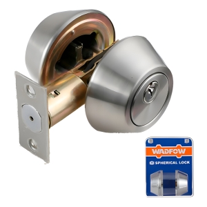 Cerrojo Cilindro Doble C 3 Llaves Wadfow Wue1502 Color Acero