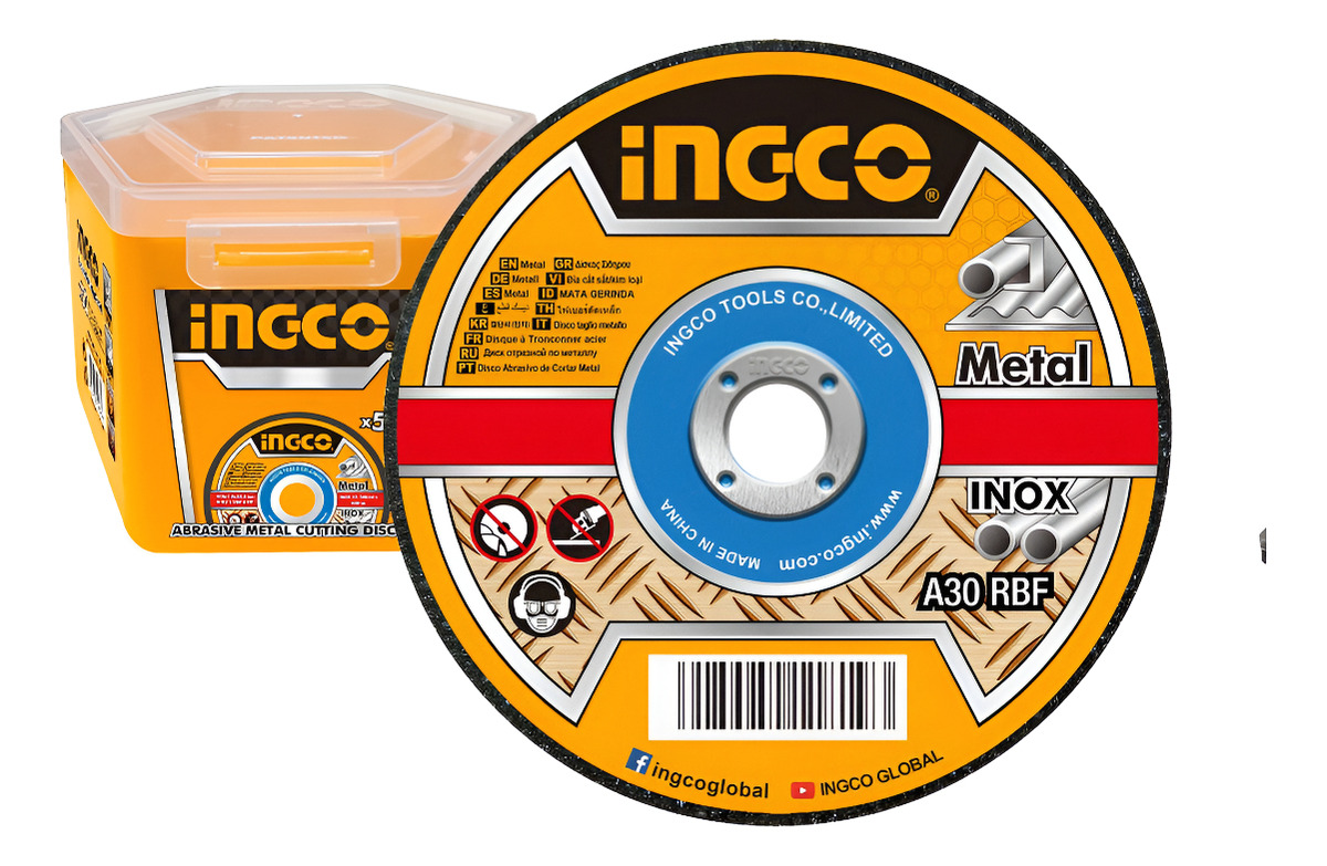 Lata X 50 Discos 4 1/2 X 1.2mm Corte Metal Ingco Super Selec