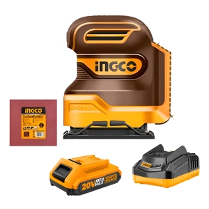 Lijadora Orbital Con Bateria 20v Cargador Ingco Cshsli20141