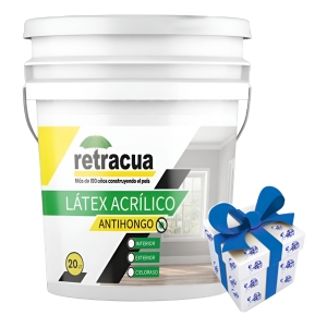 18lts Pintura Exterior Latex Retracua Antihongos + Regalo !!