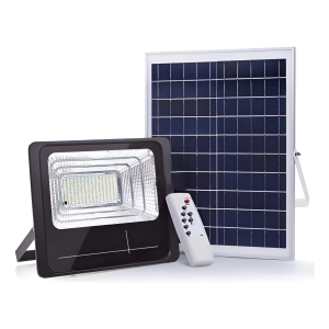 Foco Led 100w Con Panel Solar Sensor Fotocelula Y Control Pg