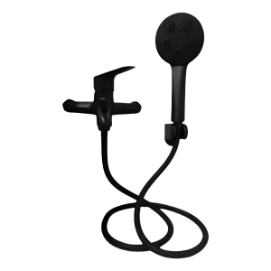 Monocomando Bañera Ducha Negro Mate C/transf. Wico Rimontti