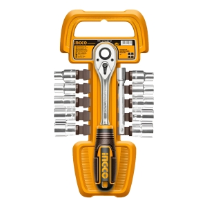 Set 12pcs Crique + Dados Cr-v 3/8 Ingco Hkts38122