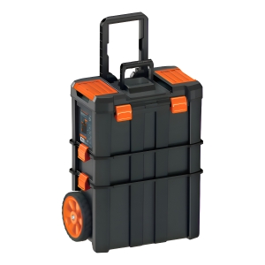 Caja Para Herramientas 19 X25 3 En 1 Desmontable Truper Chp-1925r Color Negro