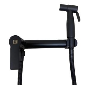 Monocomando Ducha Higiénica Bidet 15cm Negro Mate Rimontti