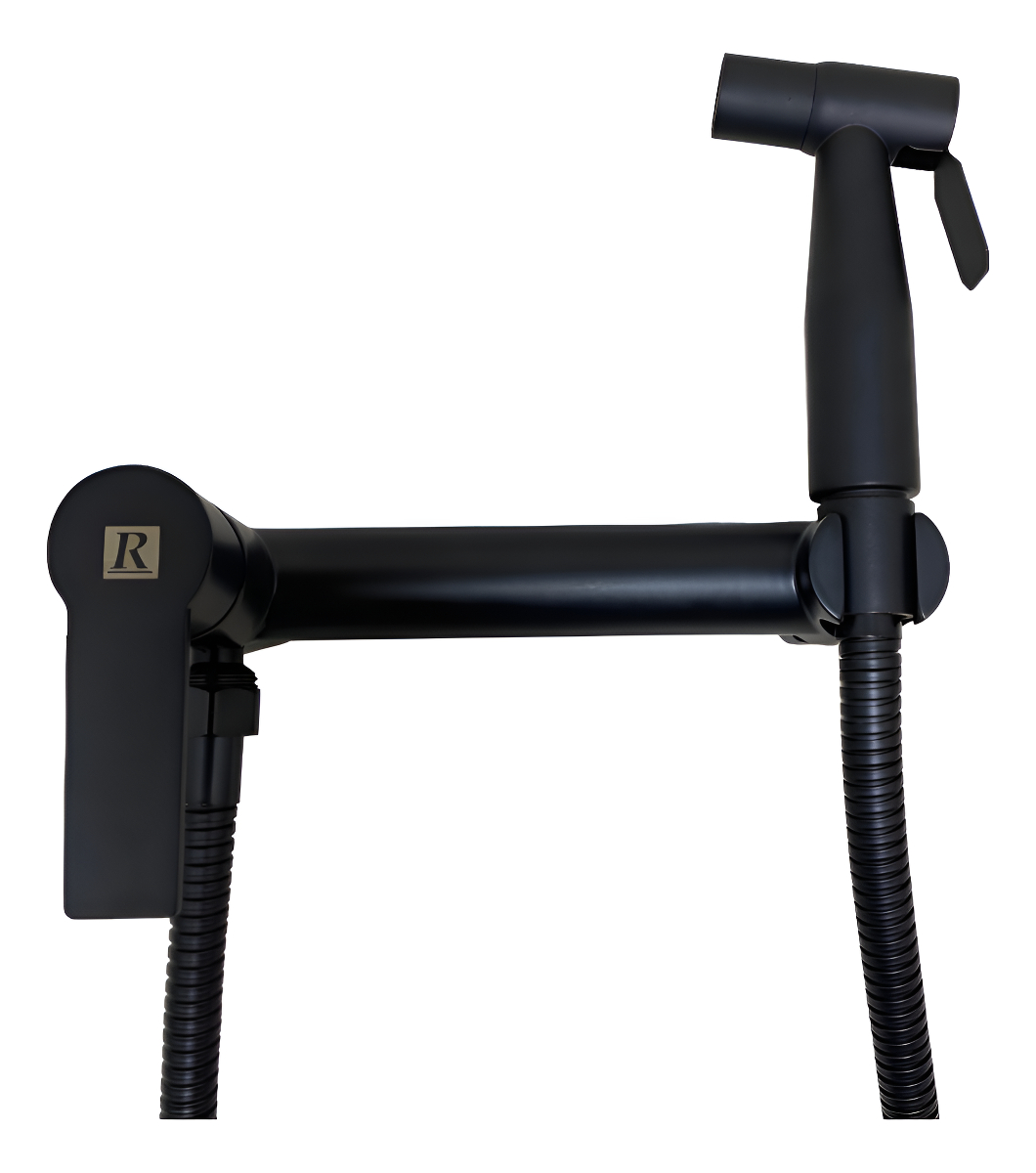 Monocomando Ducha Higiénica Bidet 15cm Negro Mate Rimontti
