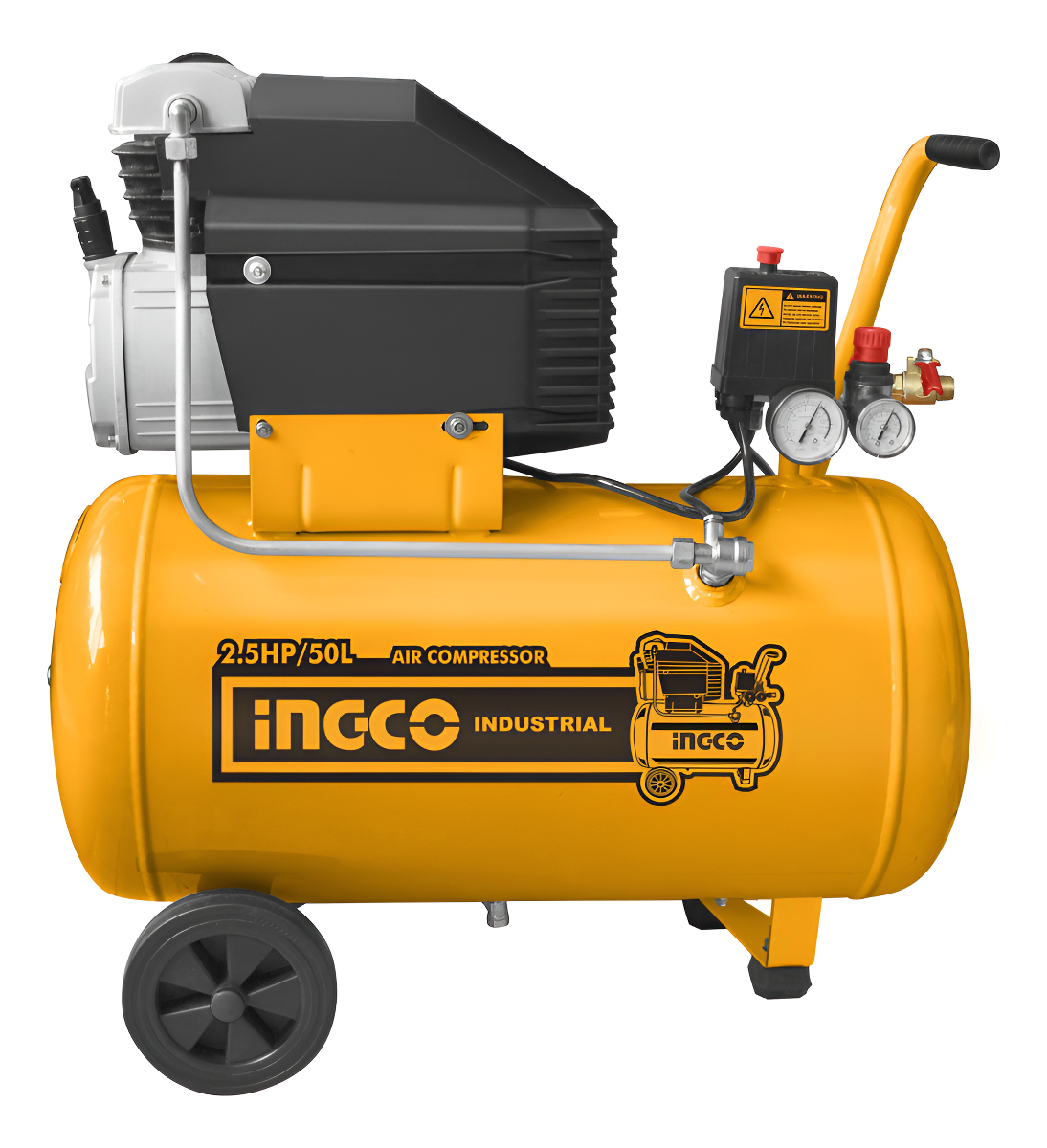 Compresor De Aire 50 Lts; 2,5hp; 8bar Ingco Ac25508 96db