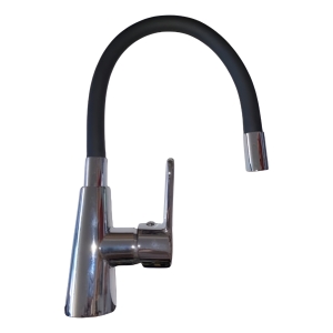 Monocomando Cocina Mesada Flex Negro 4k Bronce Yop