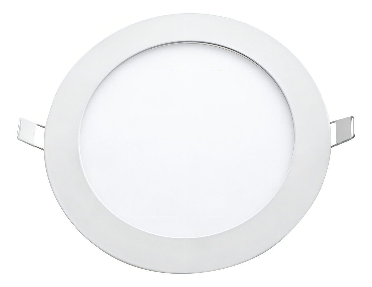 Panel Led De Embutir Redondo 18w 6500k Color Blanco