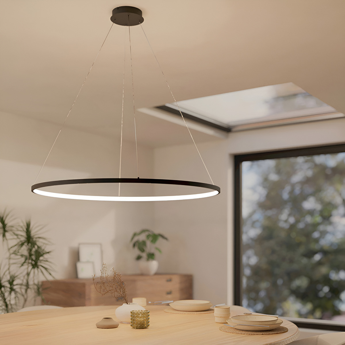 Lámpara Colgante Aro Led Dimerizable 40w Parruta