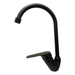 Monocomando Mesada Pico Alto Negro Mate Wico Rimontti - Pg