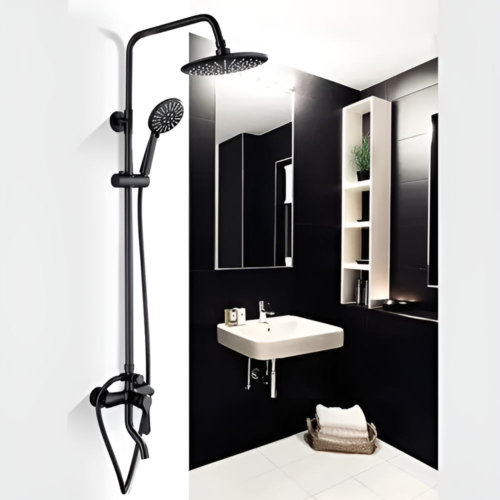 Barral Exterior Ducha Monocomando Rimontti Negro - P G