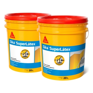 20l + 20l Pintura Sika Superlatex Int Ext Lavable