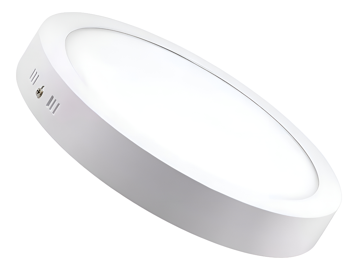 Plafon Techo Foco Sobrepuesto Panel Led Lampara Redondo 18w Luz Blanca Fria Blanco
