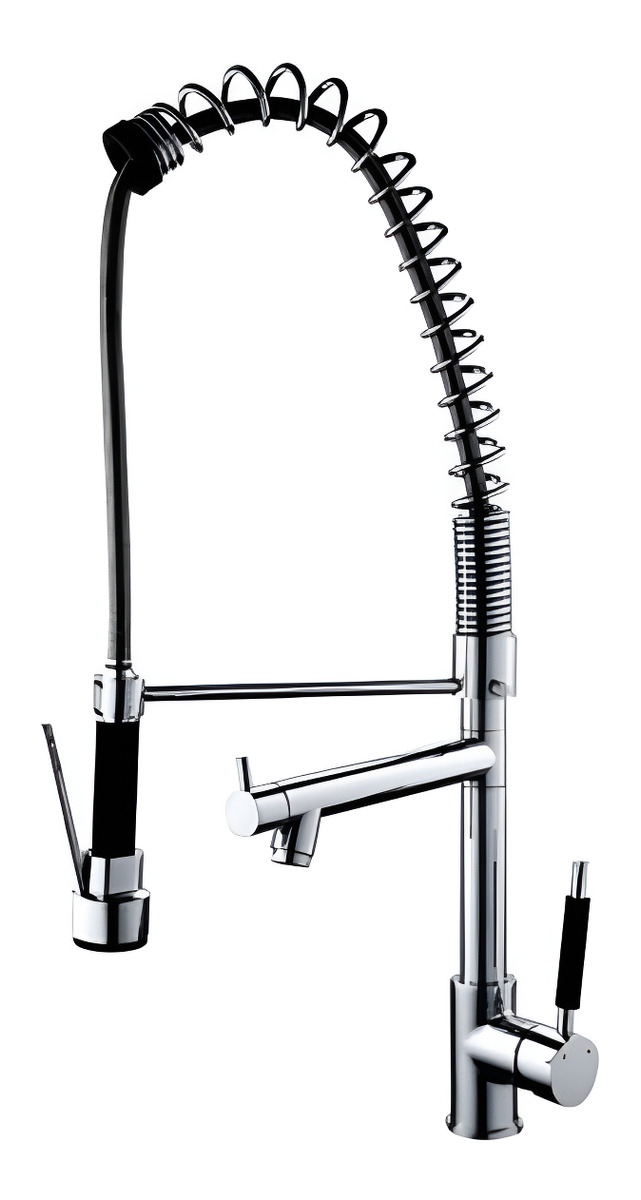 Grifo Monocomando Cocina Rimontti Chef 50844 Acero Pico Extensible