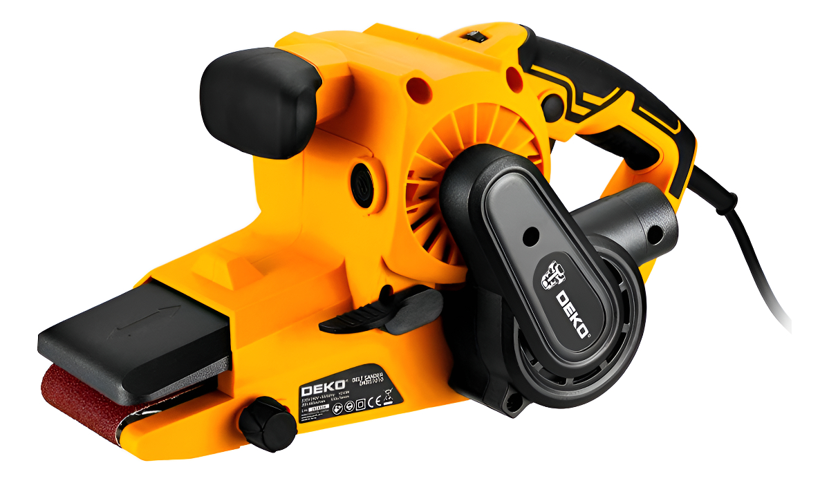 Lijadora De Banda 1010w - Deko Tools Color Amarillo