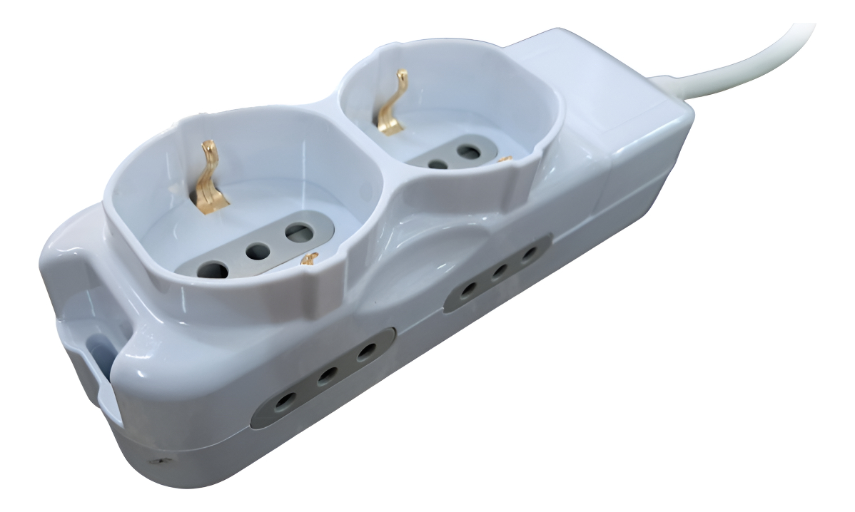 Alargue 3x1mm 2 Schuko + 4 Modular 3mts Naf
