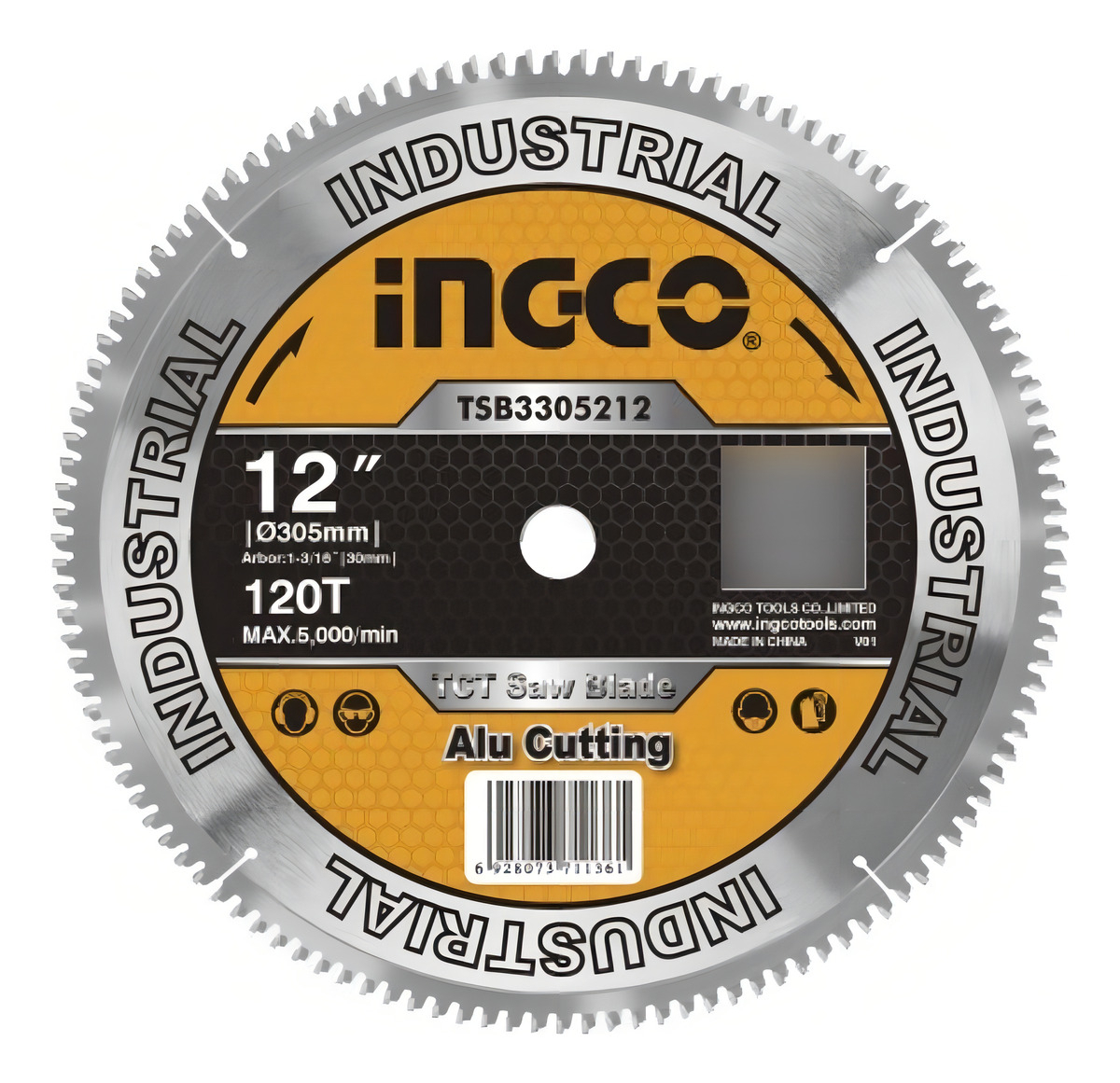 Disco P Aluminio Ingletadora 12 Ingco 120 Dientes Tsb330521
