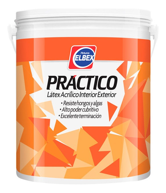 18l Pintura Elbex Practico Latex Int Ext Lavable + Regalo!