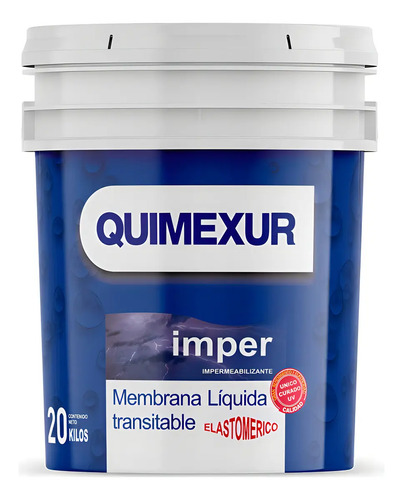 Membrana Líquida Impermeabilizante Quimex Blanco Techos Exterior 20kg
